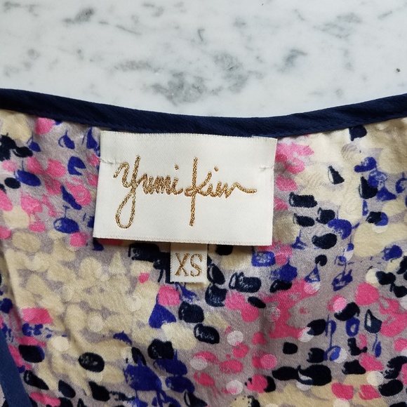 Yumi Kim Silk Mini Dress XS Flutter Sleeve 0 2 - Picture 10 of 13
